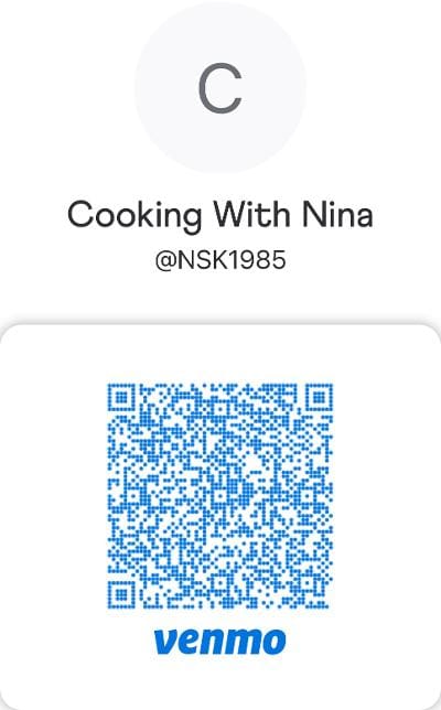 Cooking with Nina Venmo QR scanner